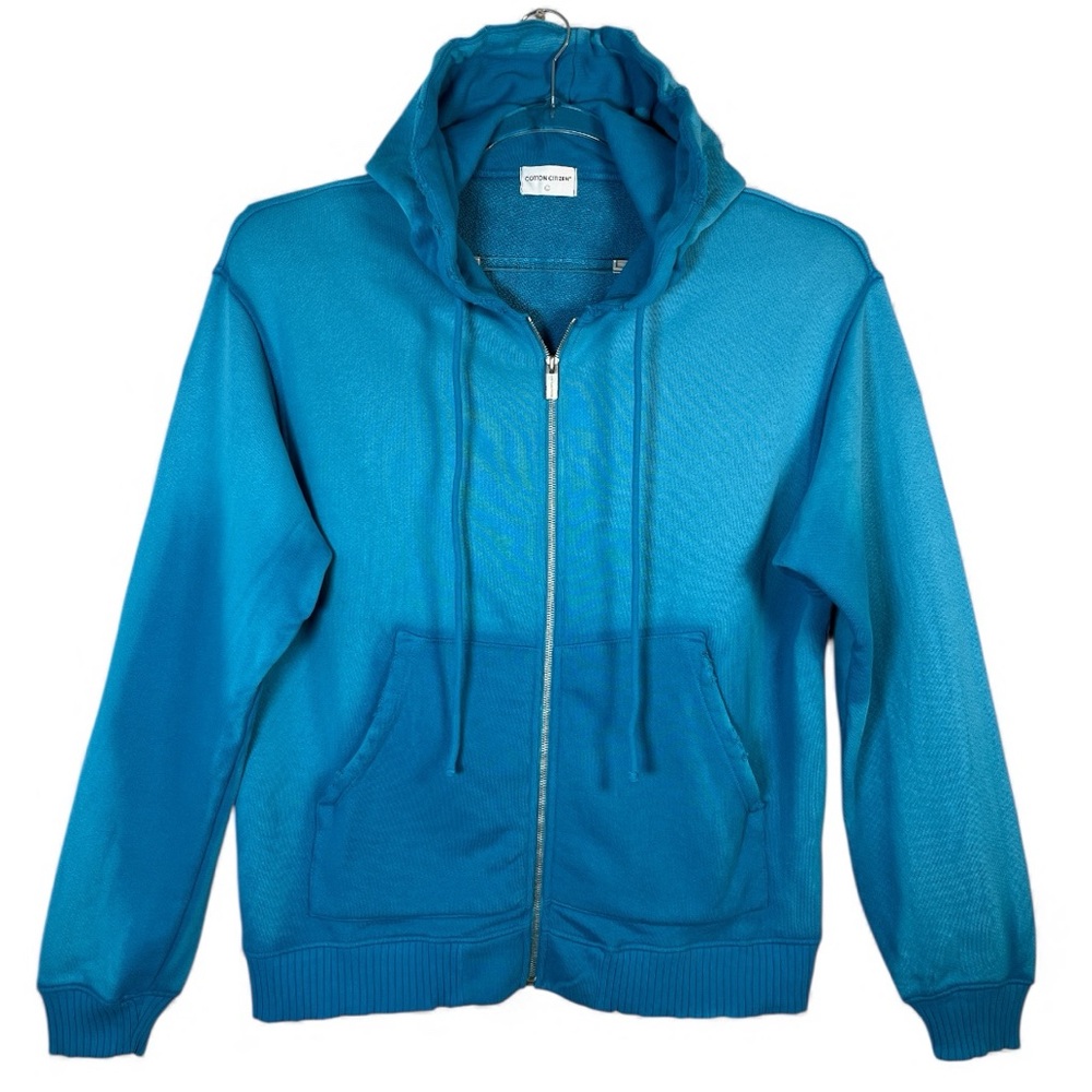 Cotton Citizen Men’s ‘Bronx’ Zip Hoodie | Marine Cast Blue NWT | L
